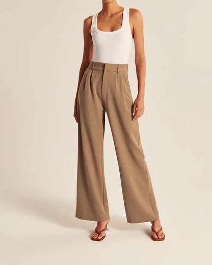 Zoe | Brown Wide-Leg Pants