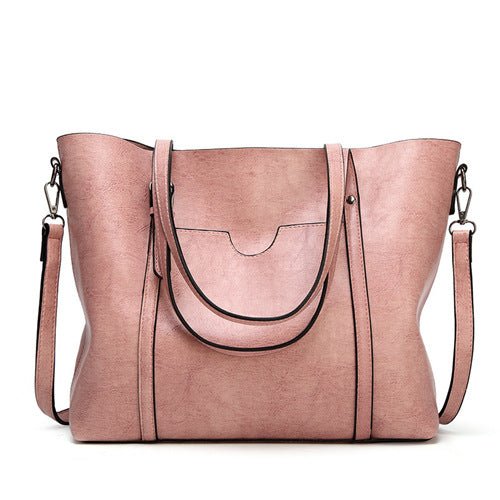 Women's Rectangular Tote Bag with Double Handles and Shoulder Strap