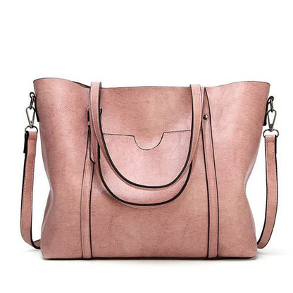 Women's Rectangular Tote Bag with Double Handles and Shoulder Strap