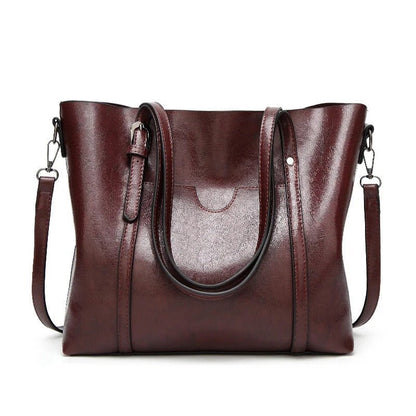 Women's Rectangular Tote Bag with Double Handles and Shoulder Strap