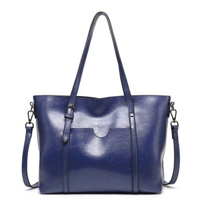 Women's Rectangular Tote Bag with Double Handles and Shoulder Strap