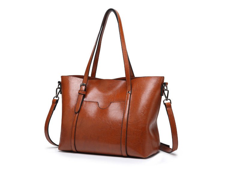 Women's Rectangular Tote Bag with Double Handles and Shoulder Strap