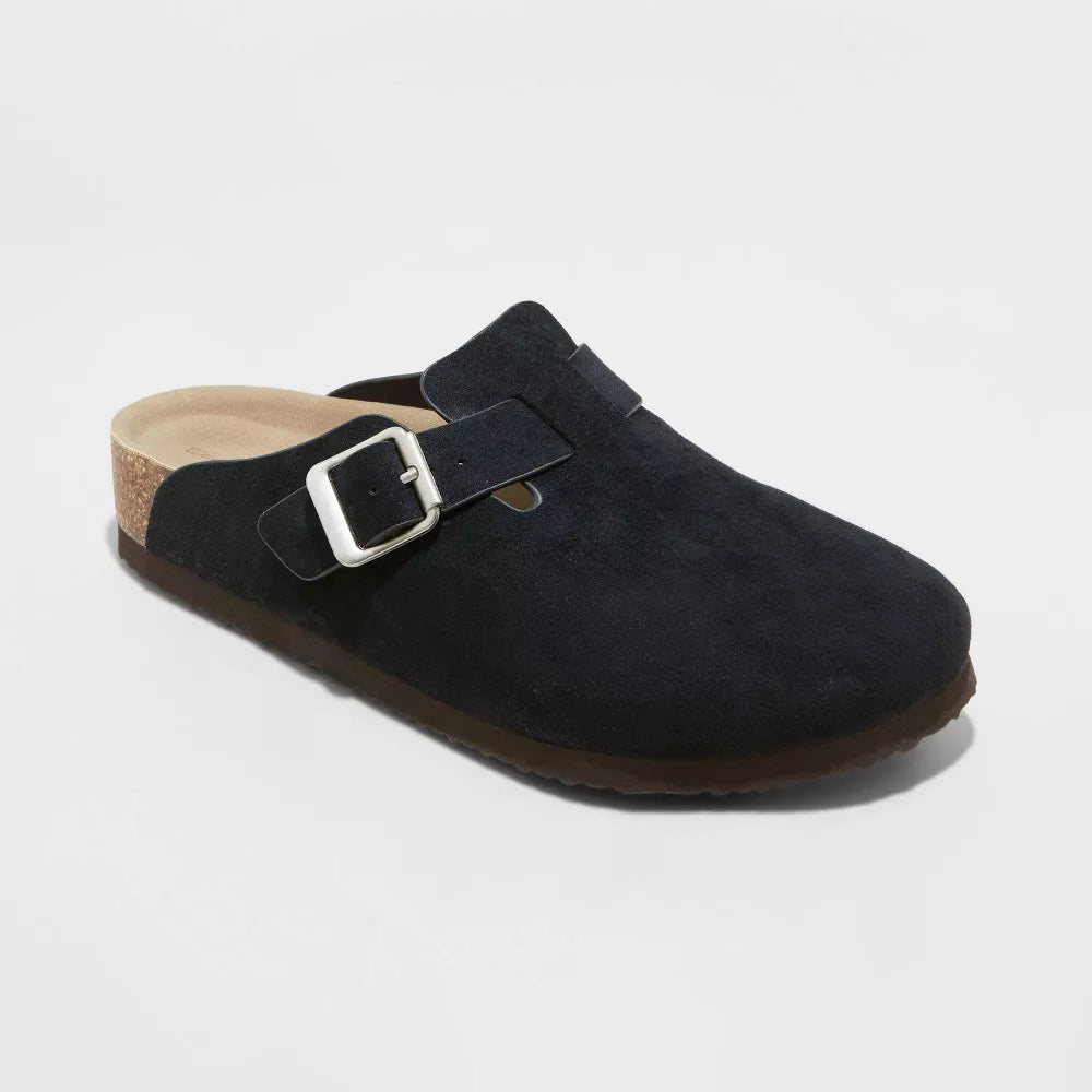 Unisex Closed-Toe Slip-On Clogs with Buckle Strap and Open Heel