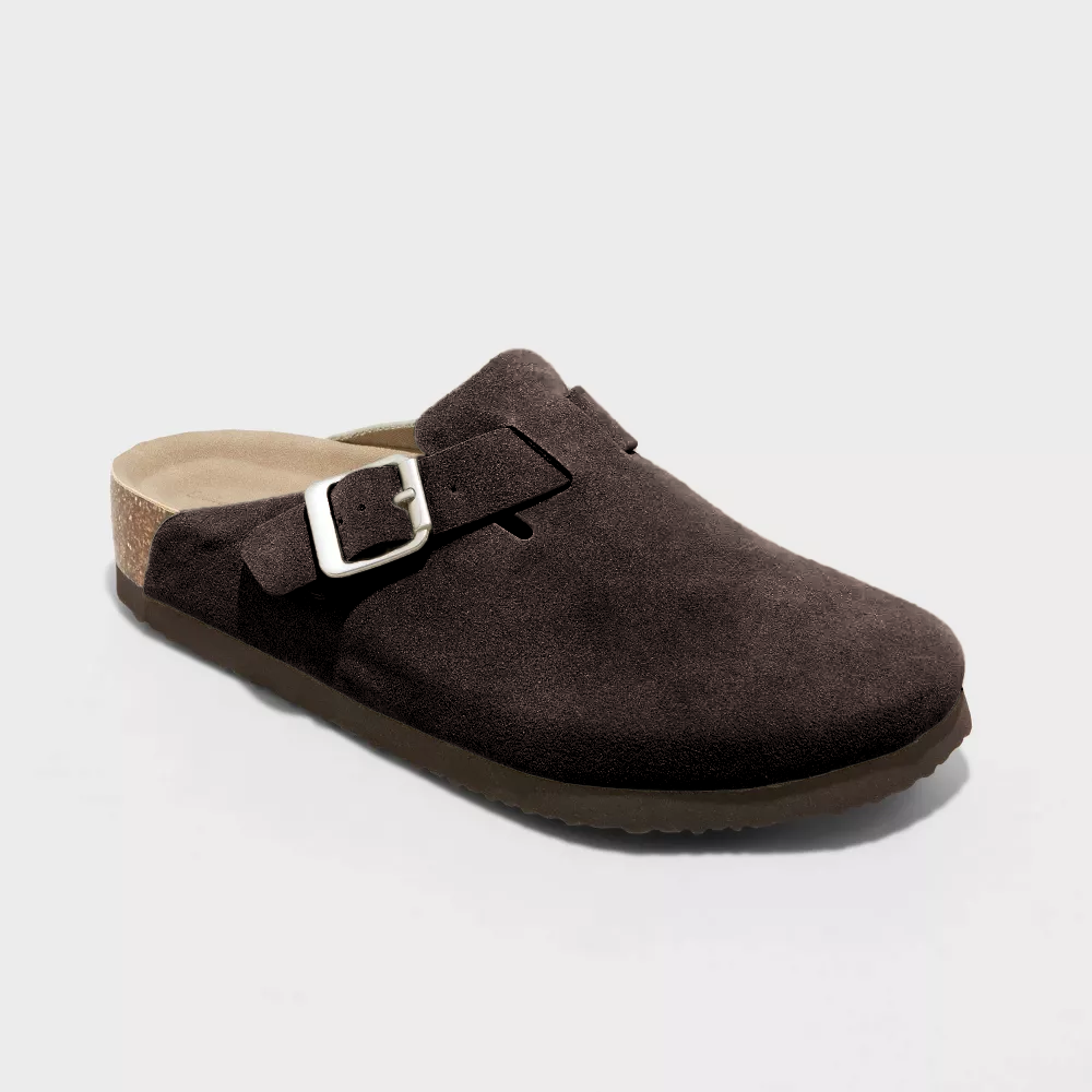 Unisex Closed-Toe Slip-On Clogs with Buckle Strap and Open Heel