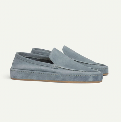 Men's Slip-On Loafers with Low Profile and Visible Seam Details