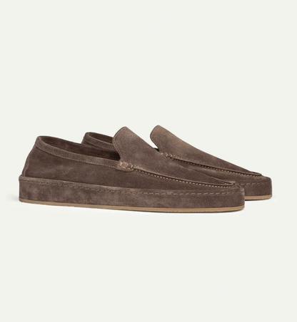 Men's Slip-On Loafers with Low Profile and Visible Seam Details
