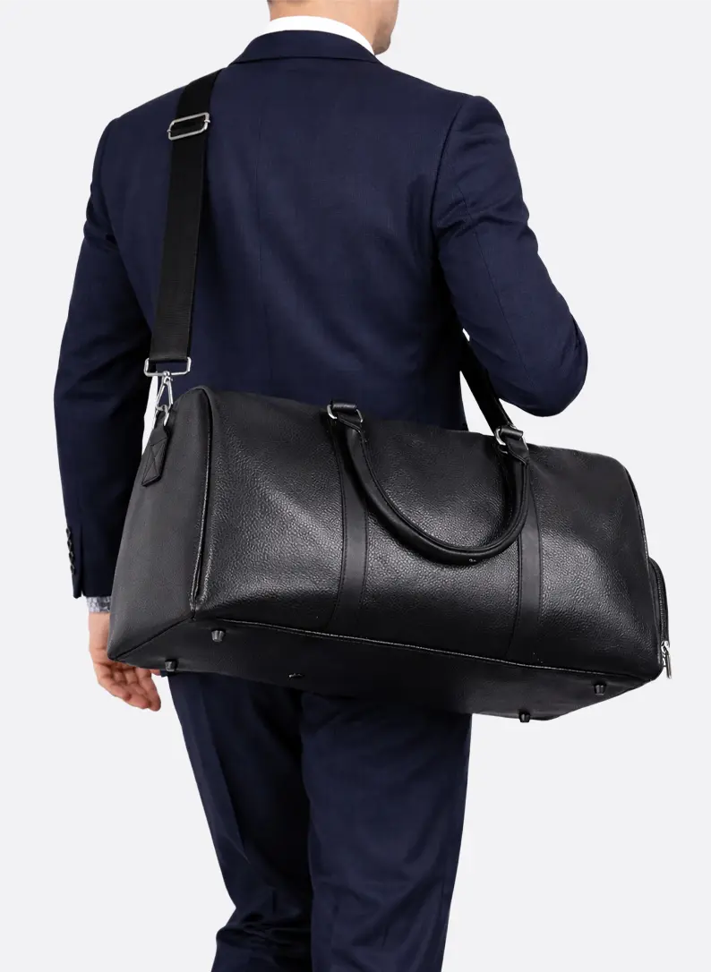 Unisex Travel Duffel Bag with Handles, Shoulder Strap and Compartments