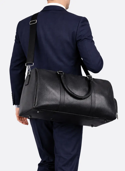 Unisex Travel Duffel Bag with Handles, Shoulder Strap and Compartments