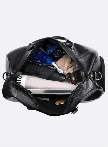 Unisex Travel Duffel Bag with Handles, Shoulder Strap and Compartments