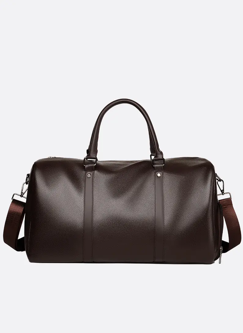 Unisex Travel Duffel Bag with Handles, Shoulder Strap and Compartments