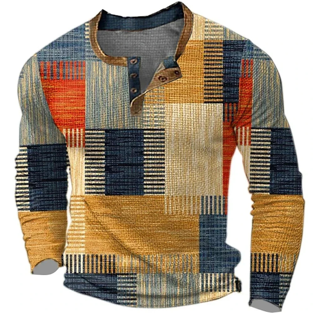 Men's Multicolor Long-Sleeve Shirt