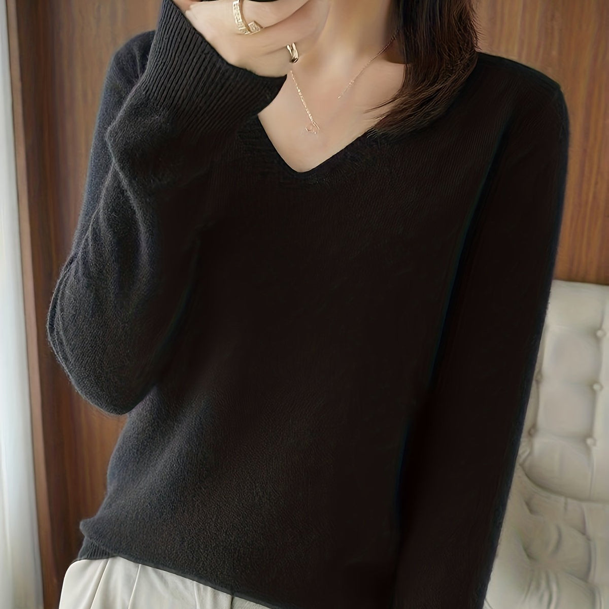 Women's V-Neck Sweater