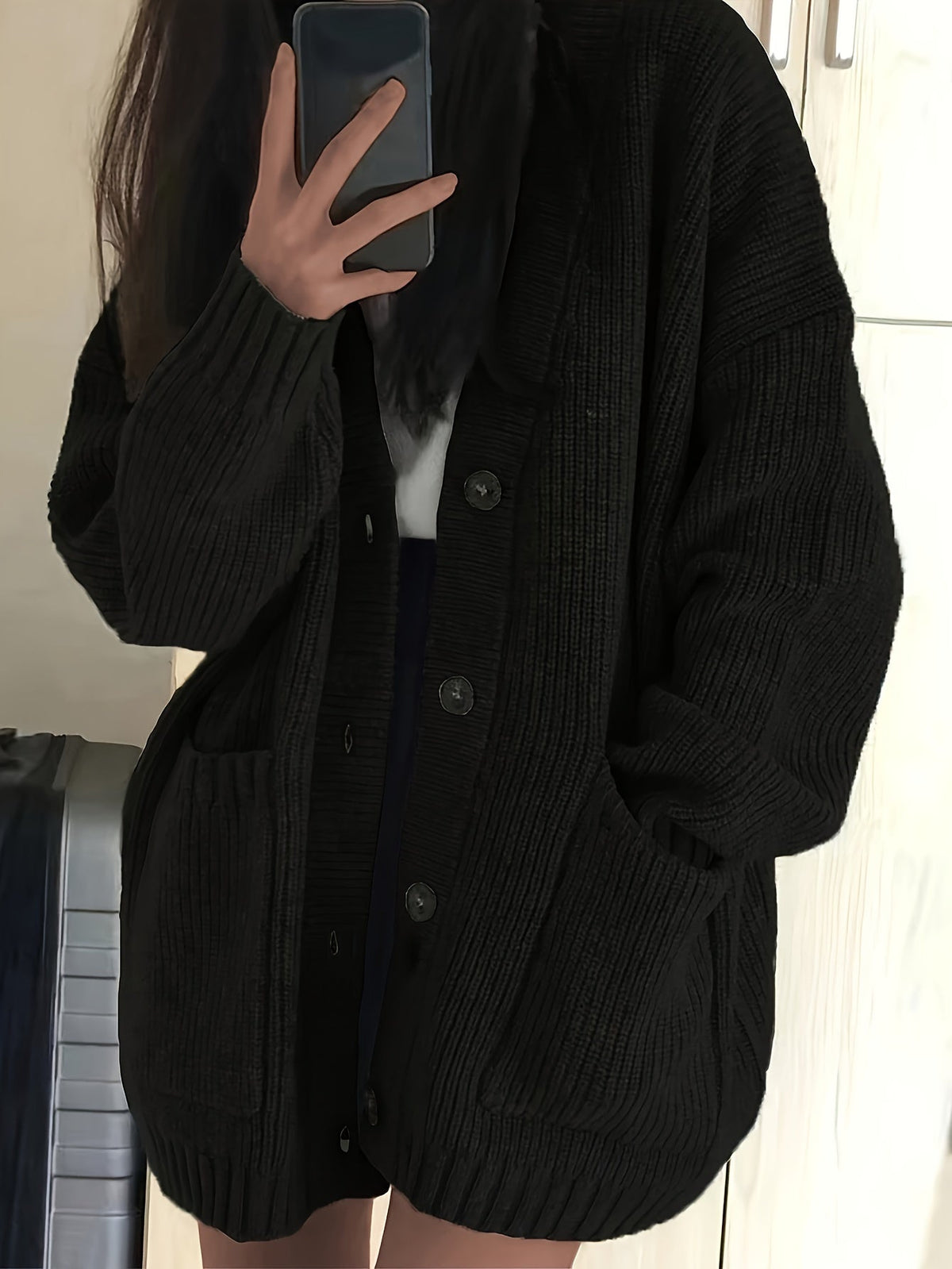 Women's Relaxed Button-Front Cardigan