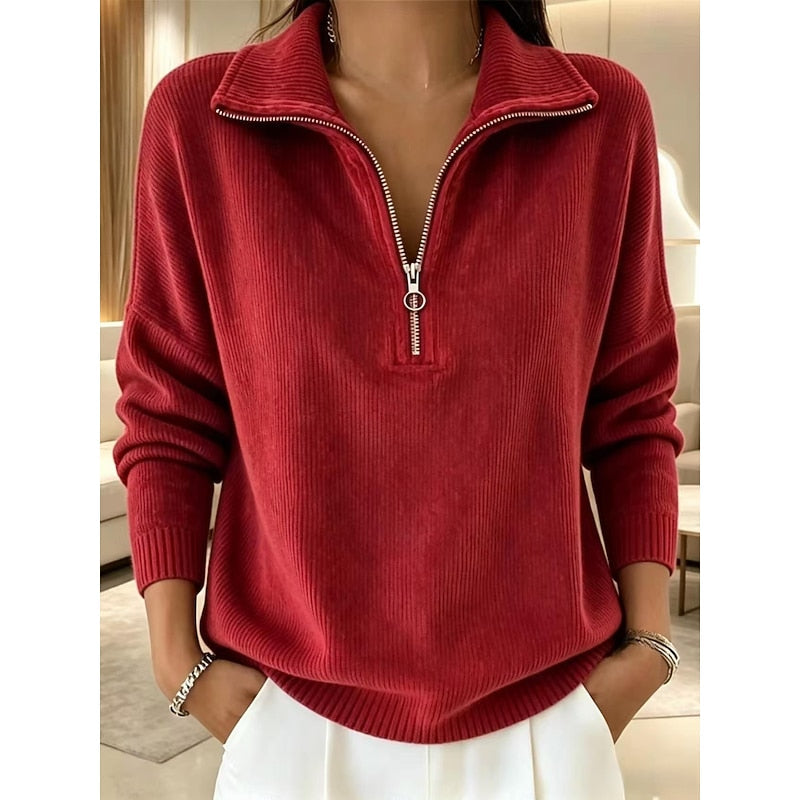 Women's Quarter-Zip Collared Pullover