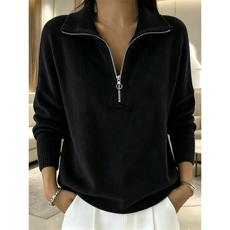 Women's Quarter-Zip Collared Pullover