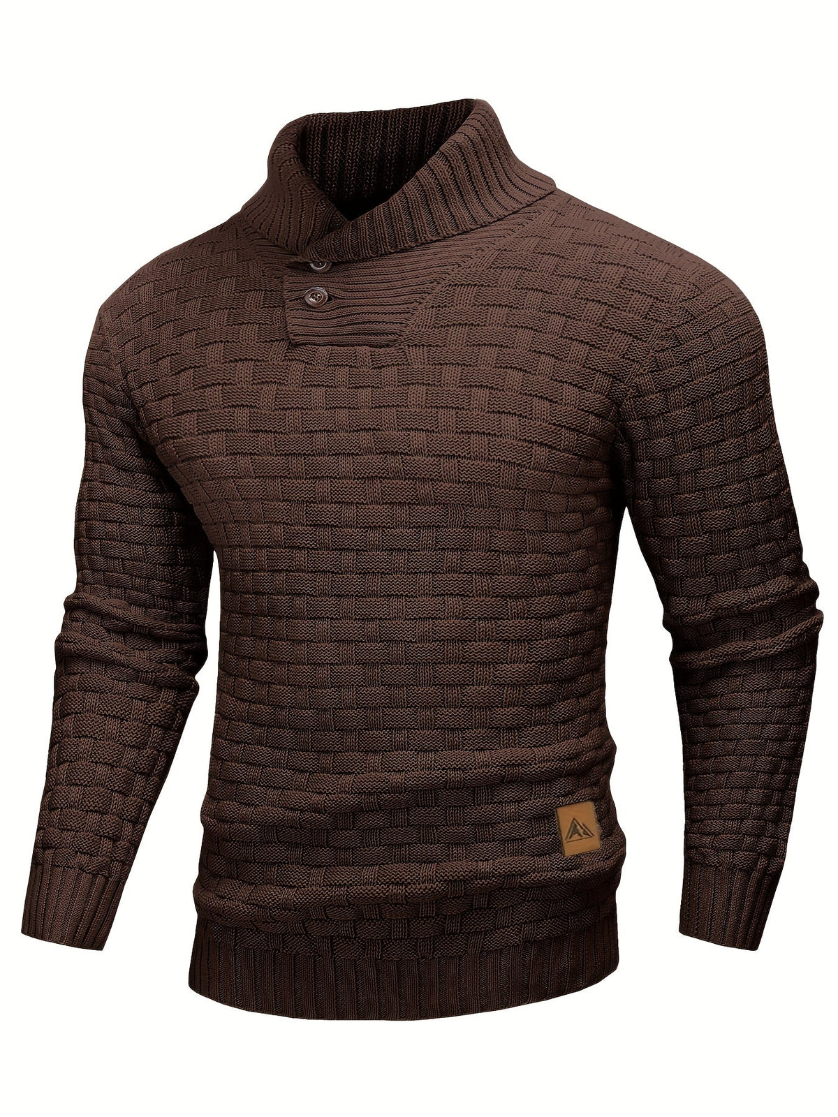 Men's Textured Shawl-Collar Sweater