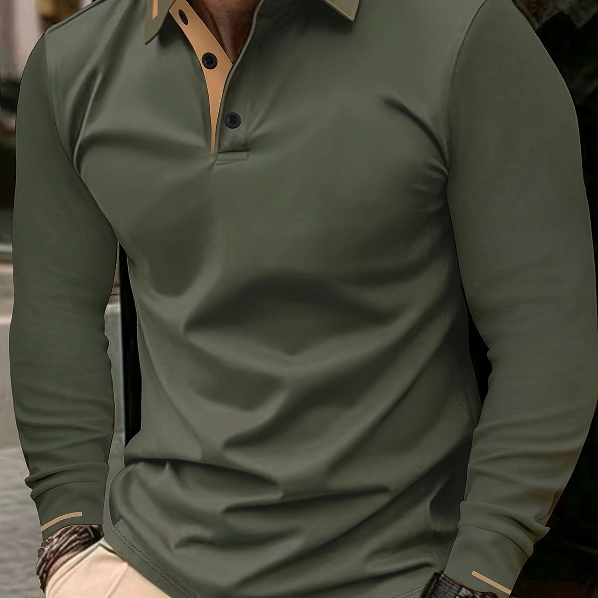 Men's Long-Sleeve Polo Shirt