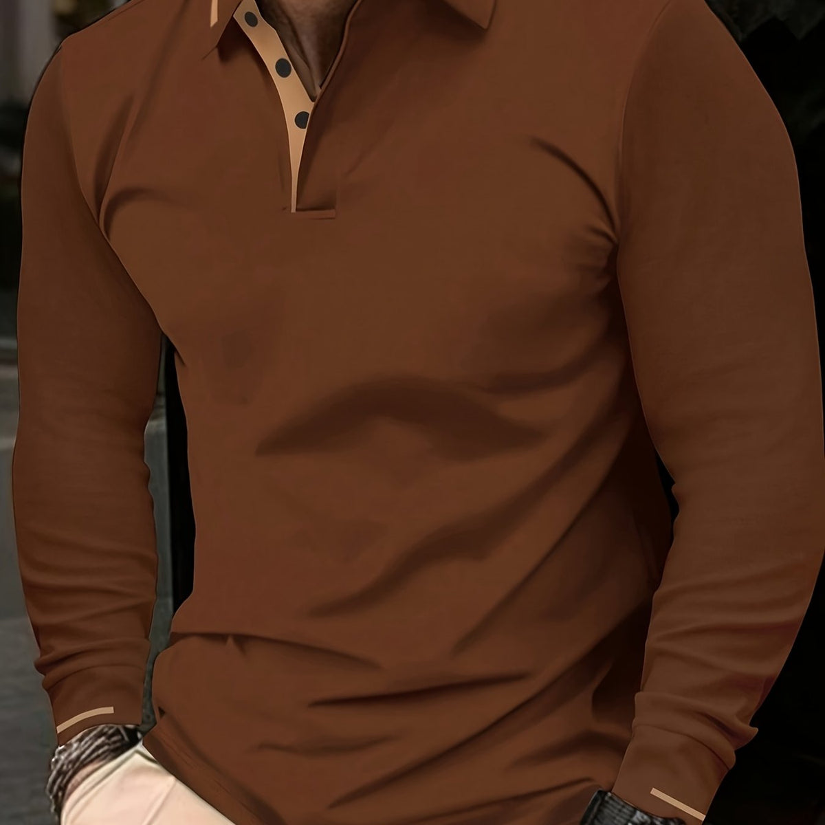 Men's Long-Sleeve Polo Shirt