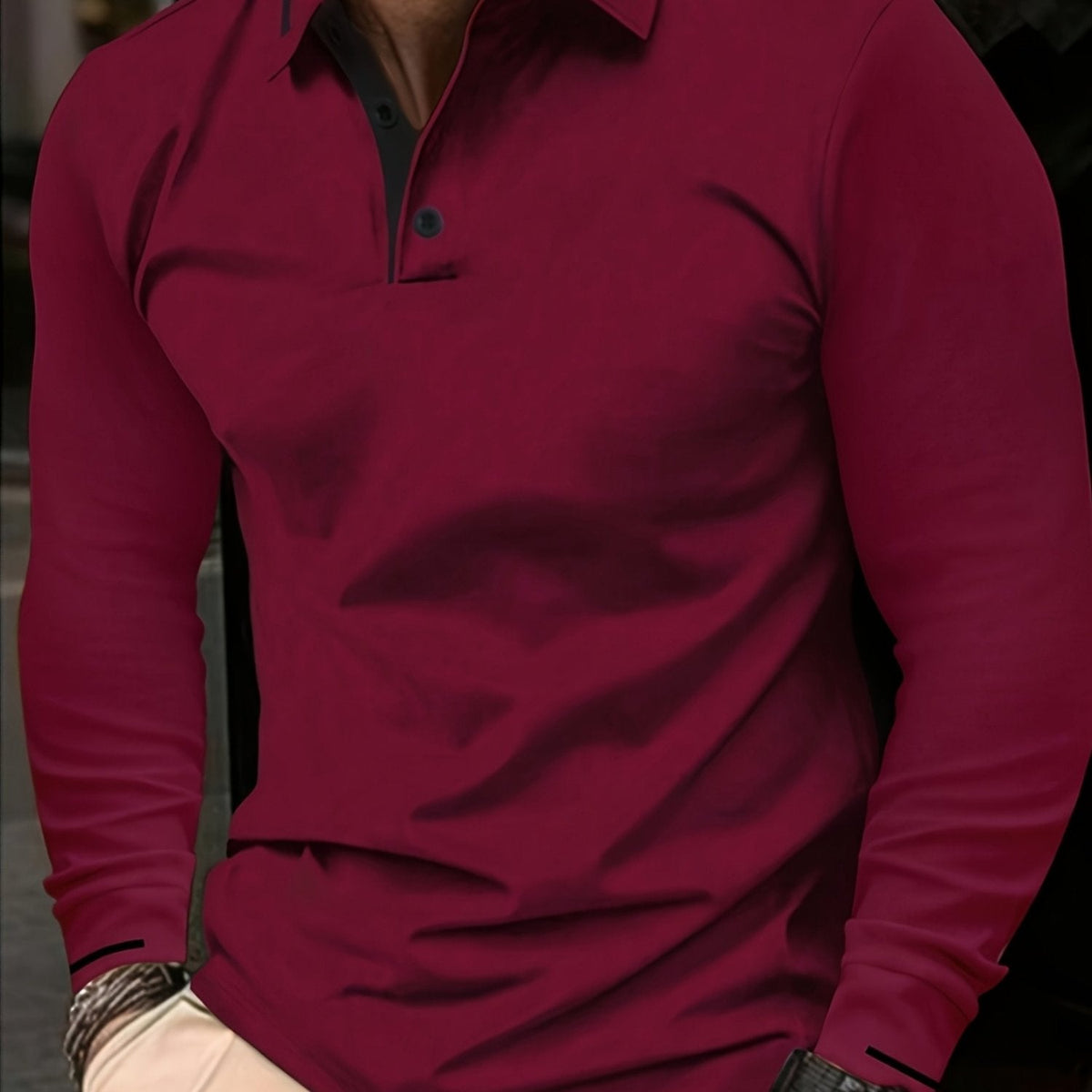 Men's Long-Sleeve Polo Shirt