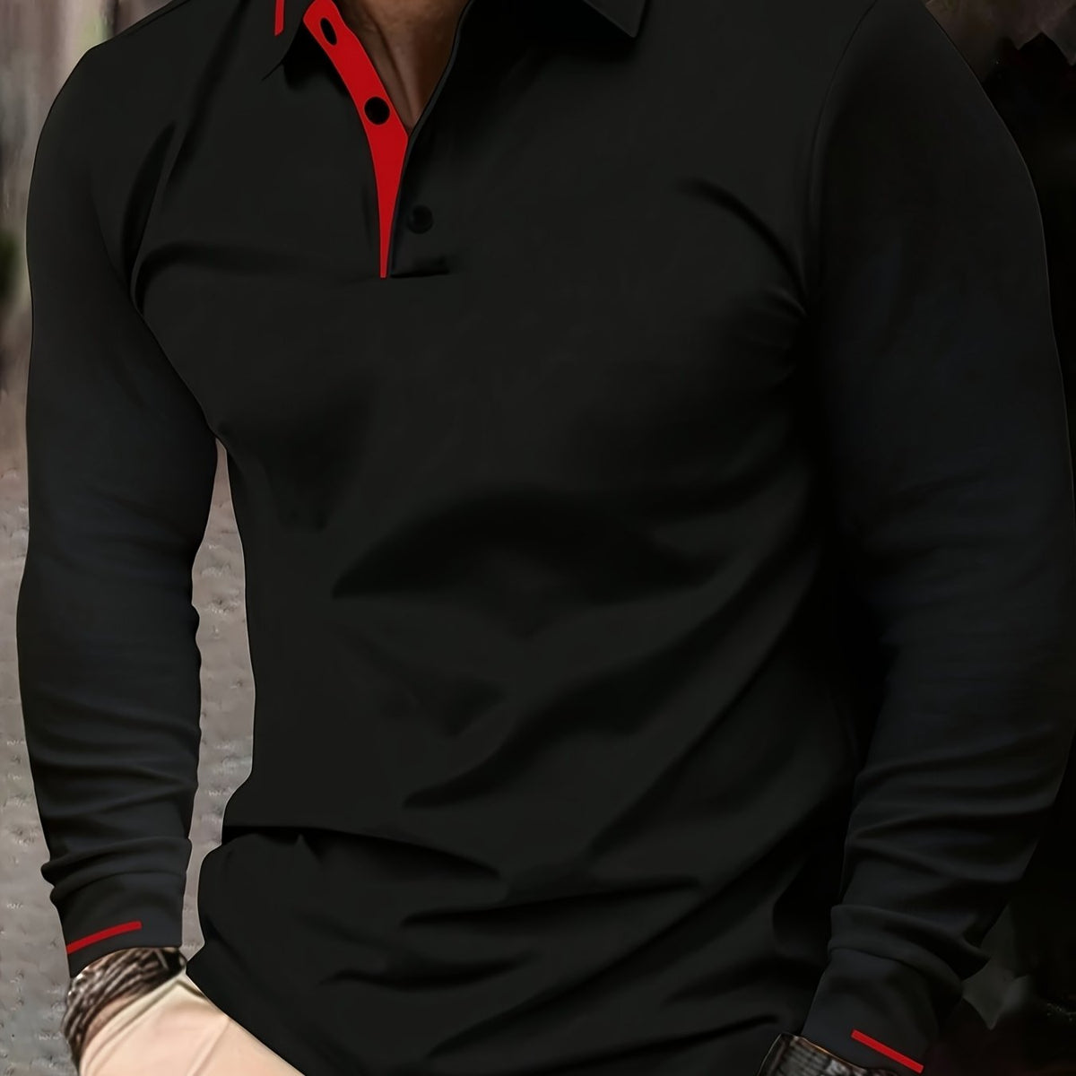 Men's Long-Sleeve Polo Shirt