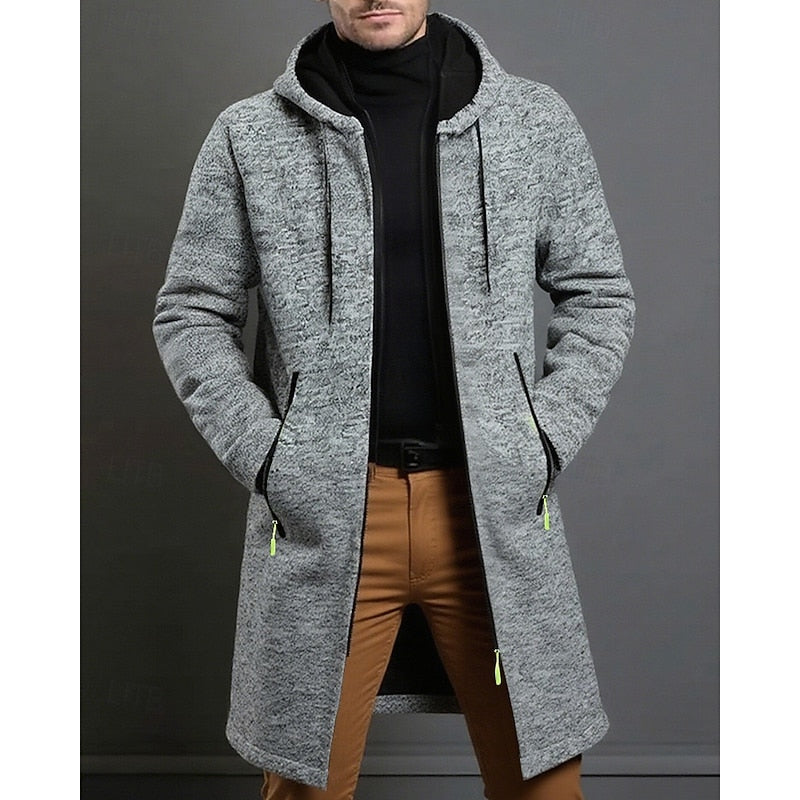 Men's Hooded Longline Coat