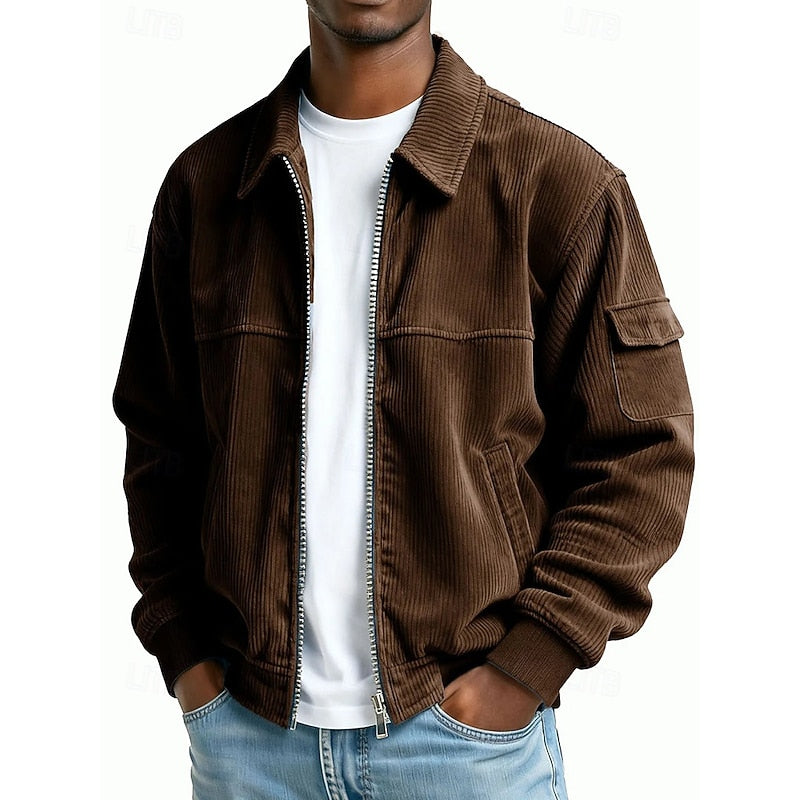 Men's Ribbed Textured Jacket