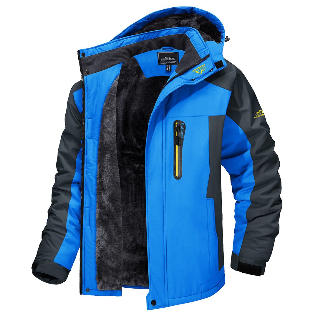 Men's Color-Block Hooded Zip Jacket
