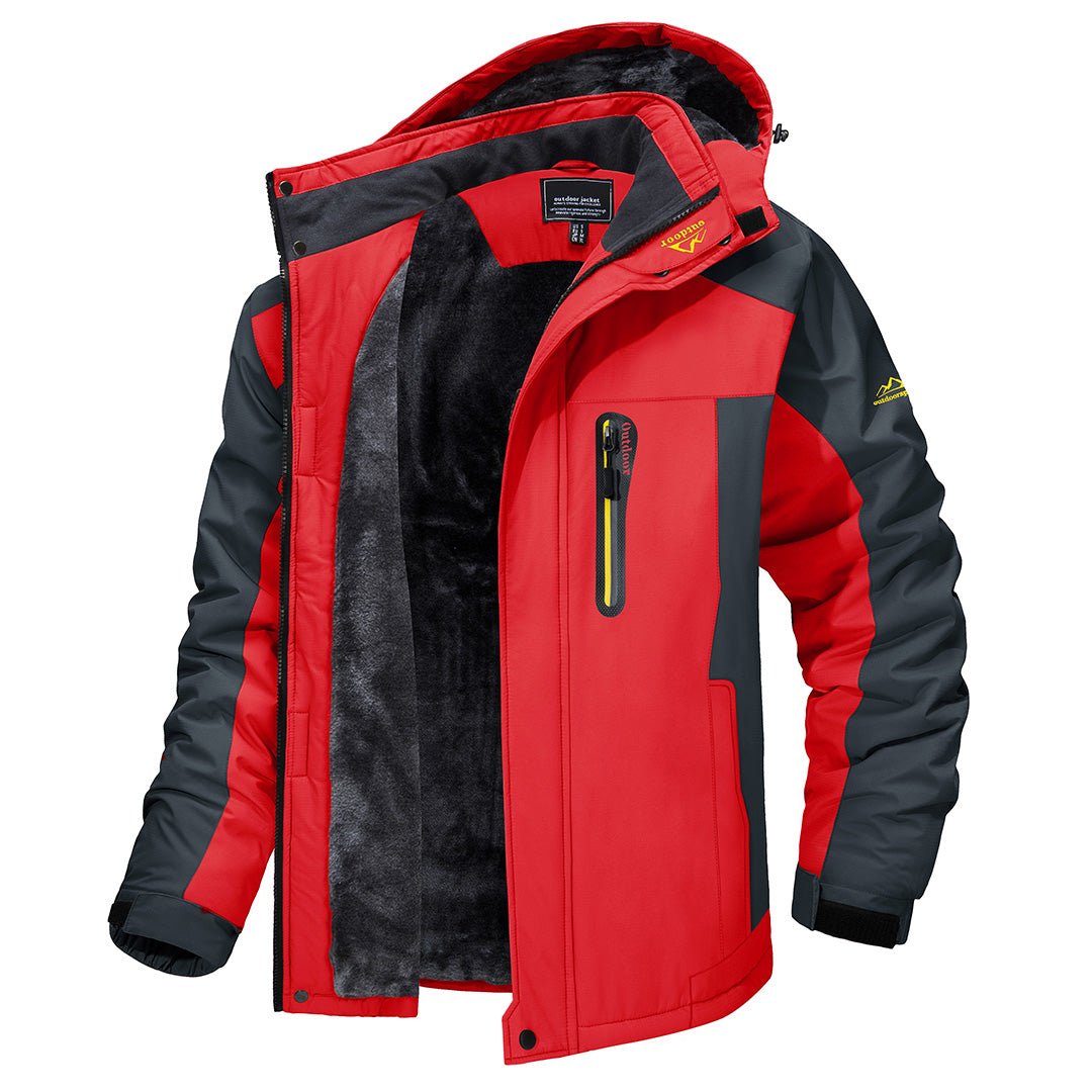 Men's Color-Block Hooded Zip Jacket