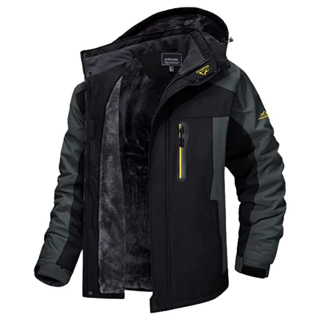 Men's Color-Block Hooded Zip Jacket