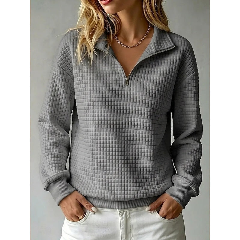 Women's Textured Half-Zip Pullover