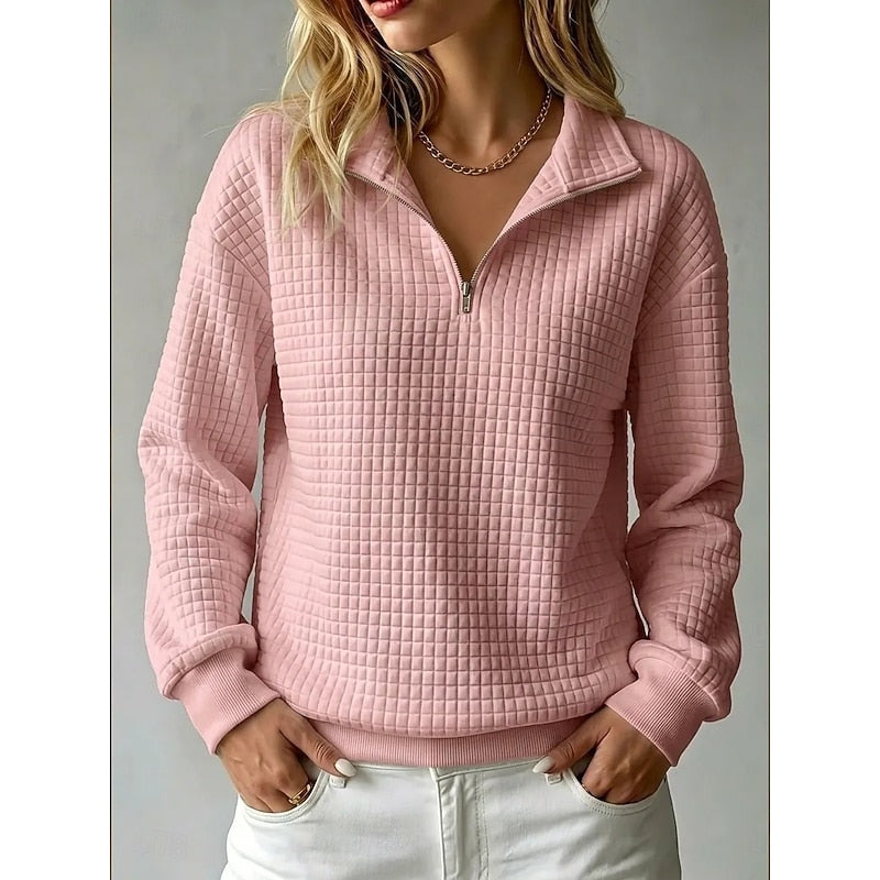 Women's Textured Half-Zip Pullover