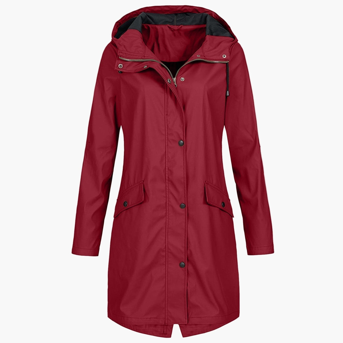 Women's Longline Hooded Zip-Front Jacket