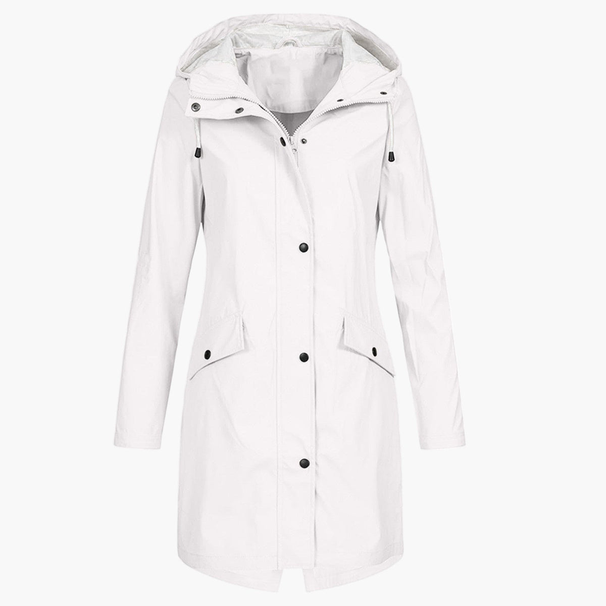Women's Longline Hooded Zip-Front Jacket