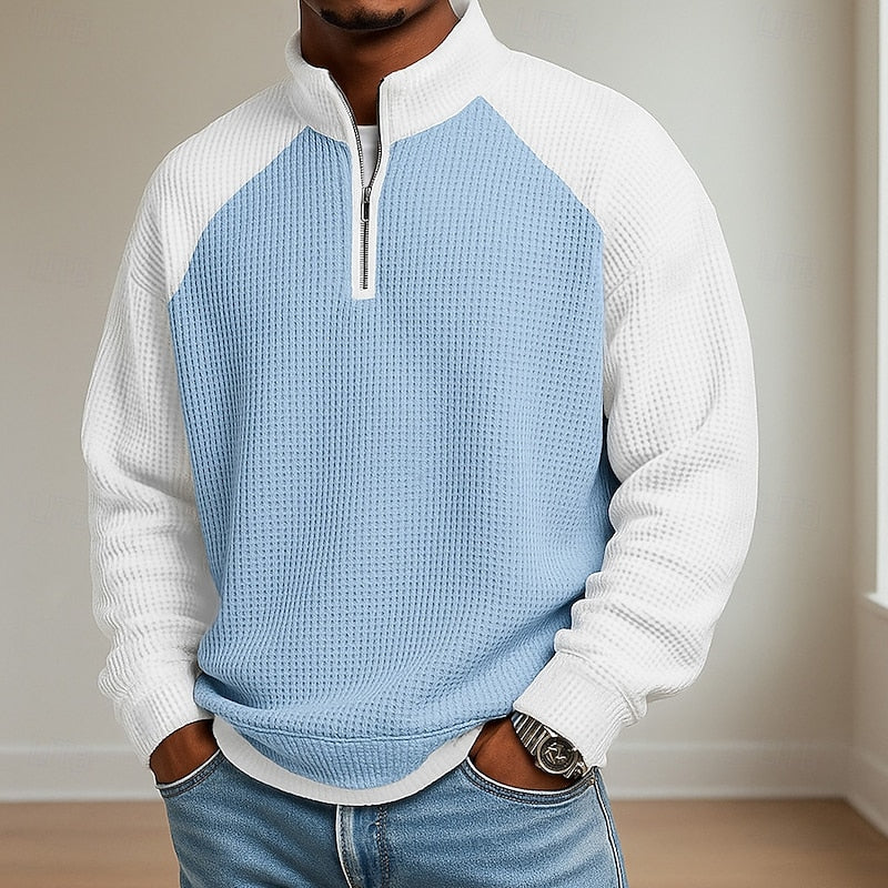 Men's Textured Quarter-Zip Pullover