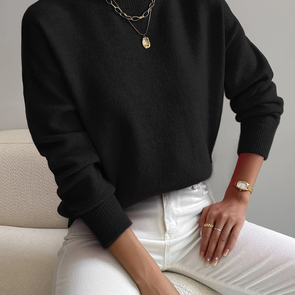 Women's Mock Neck Sweater
