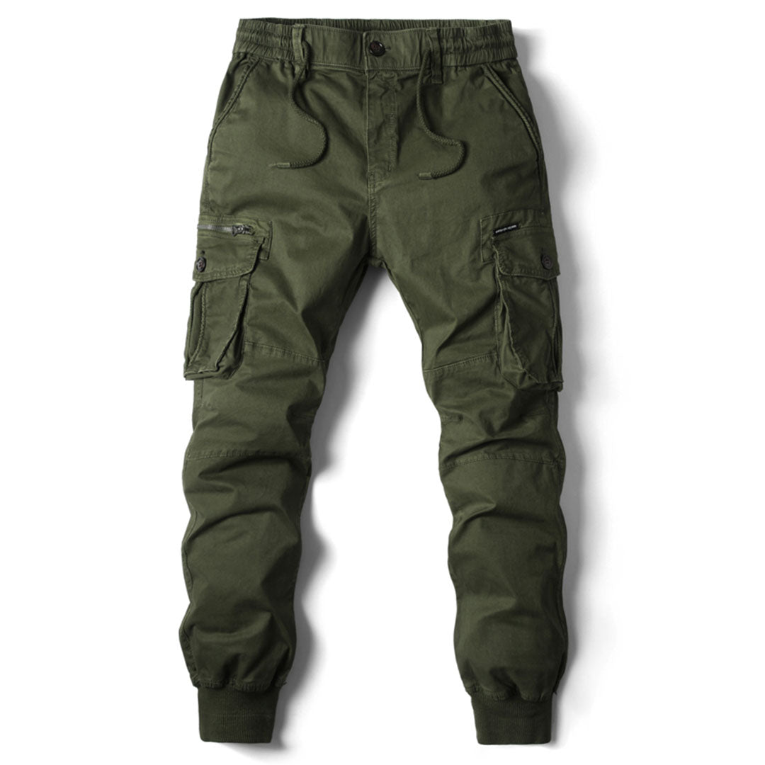 Men's Tapered Cargo Pants with Side Pockets