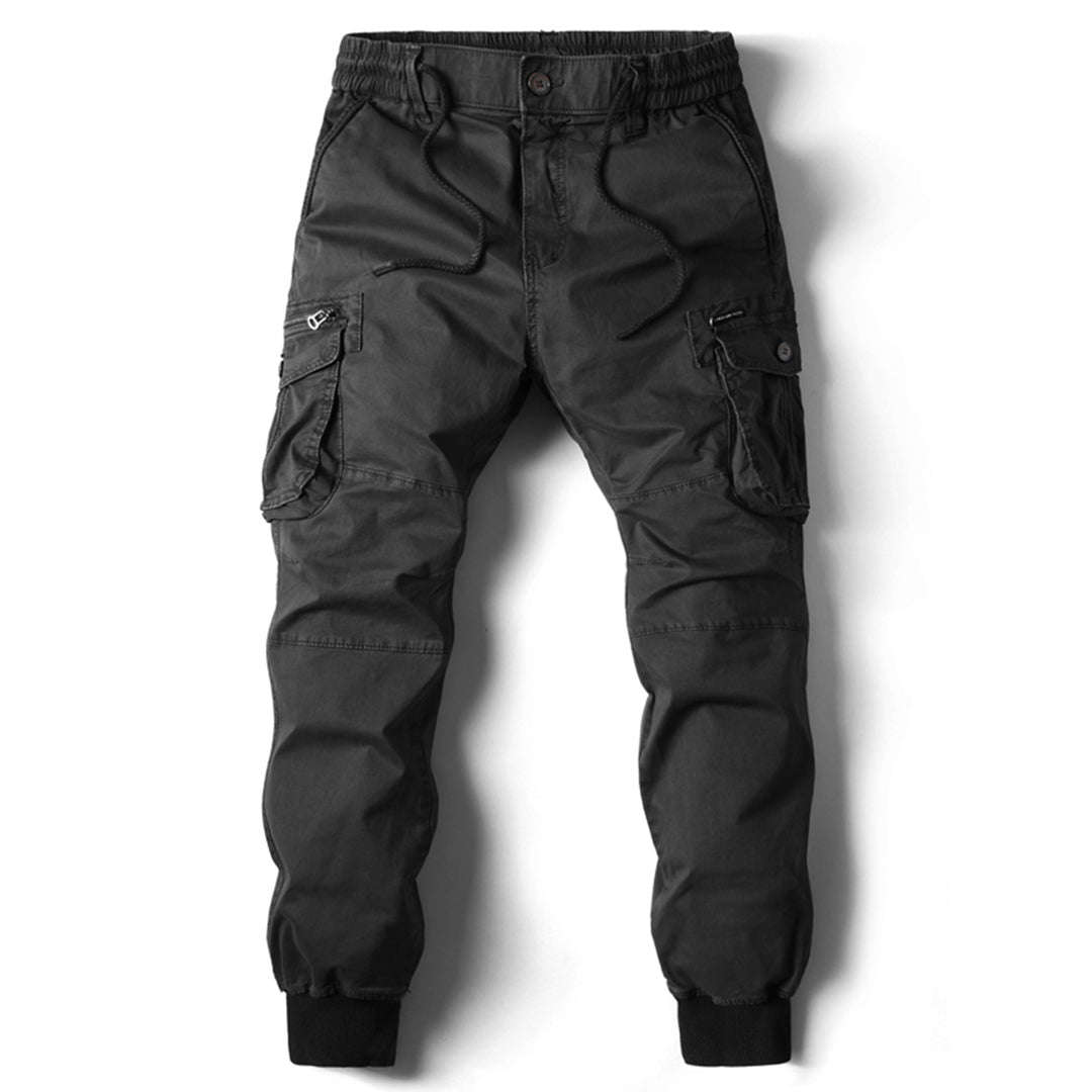 Men's Tapered Cargo Pants with Side Pockets