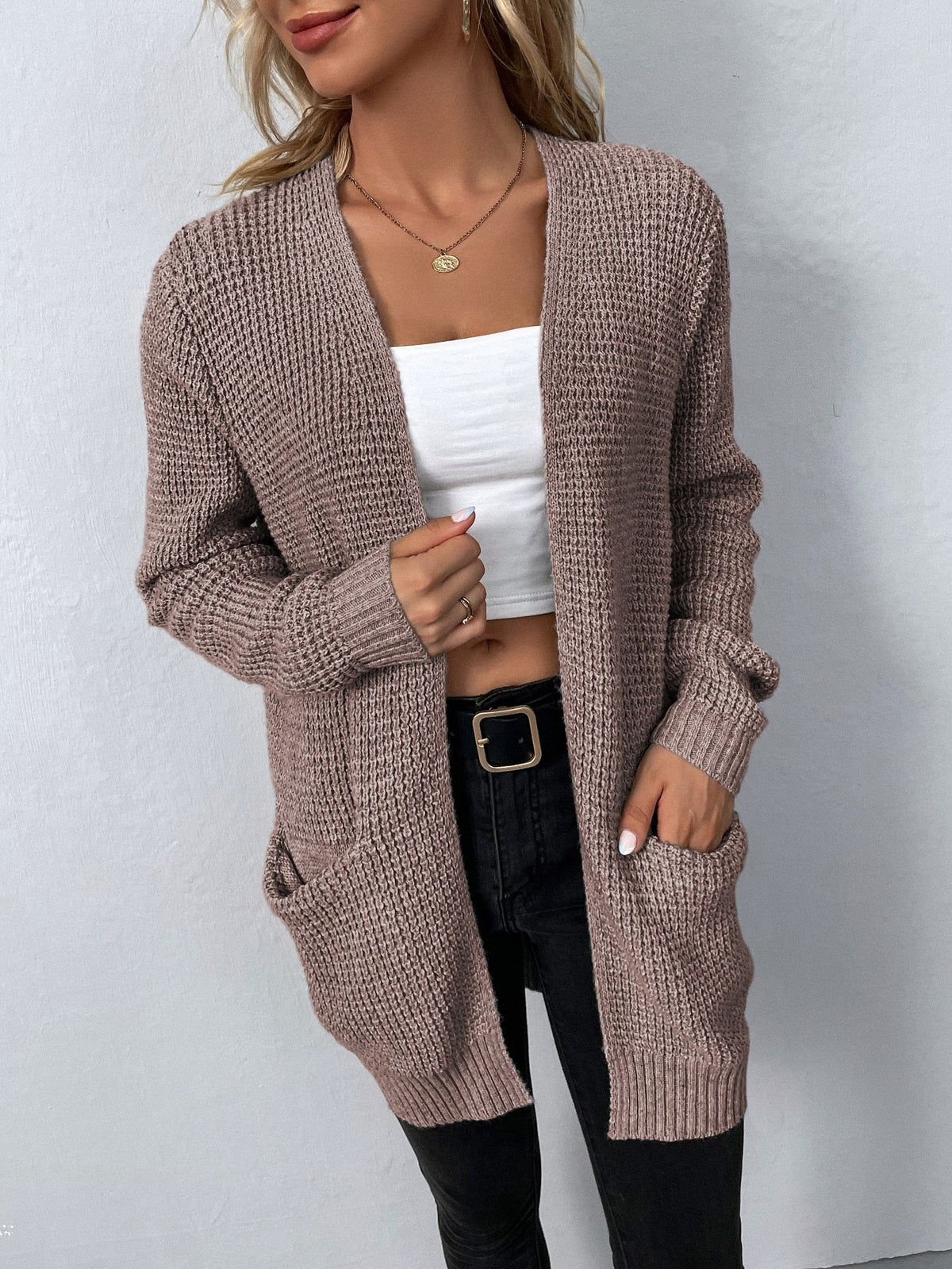 Women's Relaxed Open-Front Cardigan