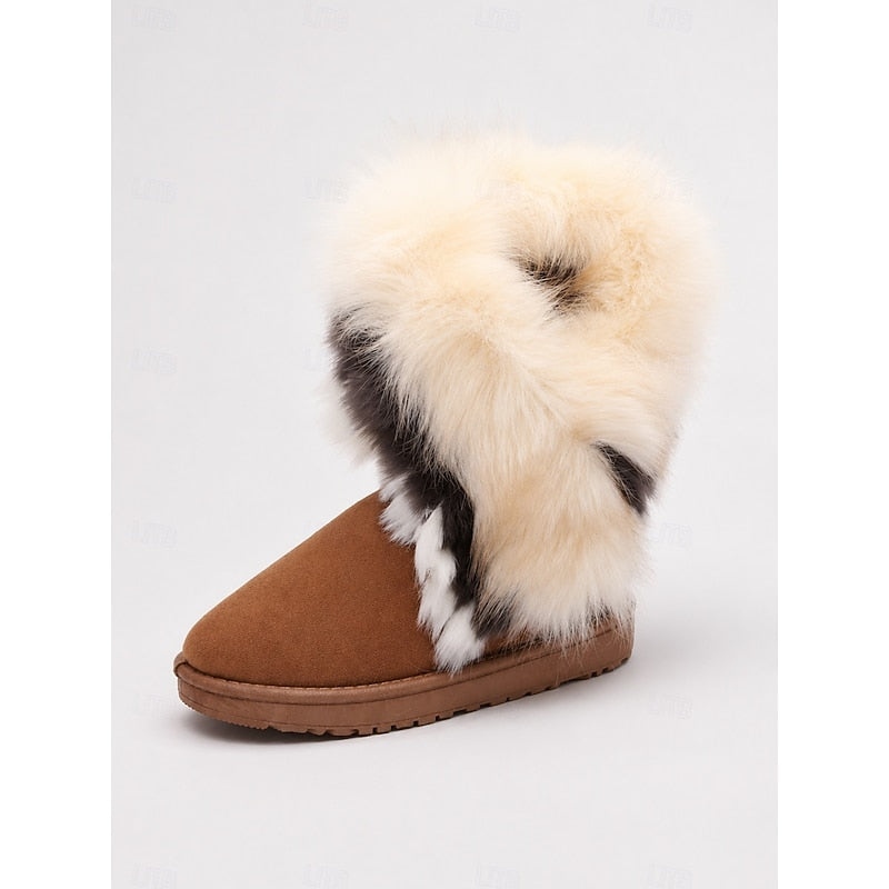 Women's Fur-Look Trim Ankle Boots