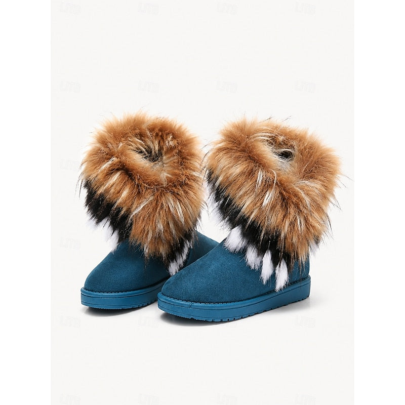 Women's Fur-Look Trim Ankle Boots