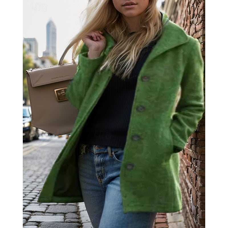 Women's Turndown Collar Coat