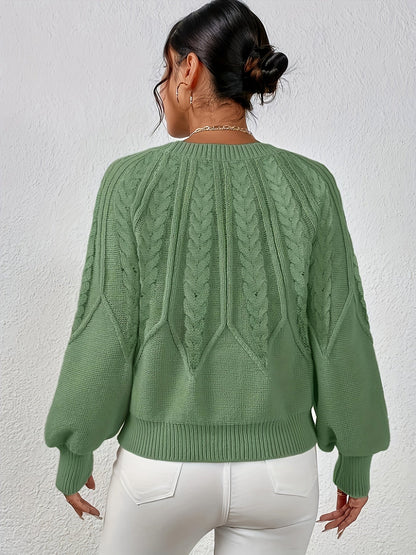 Women's Relaxed Cable-Knit Sweater