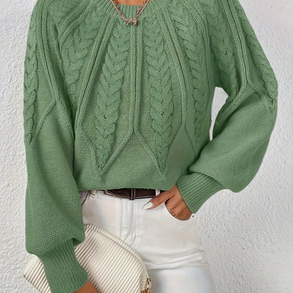 Women's Relaxed Cable-Knit Sweater