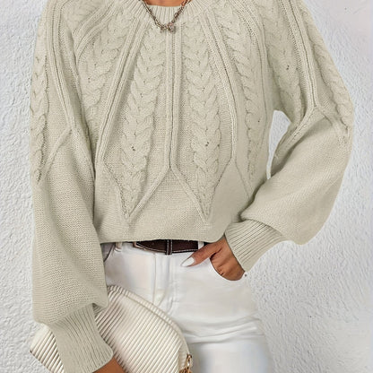 Women's Relaxed Cable-Knit Sweater