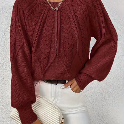 Women's Relaxed Cable-Knit Sweater
