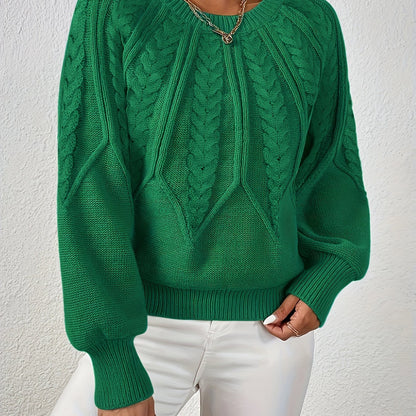 Women's Relaxed Cable-Knit Sweater