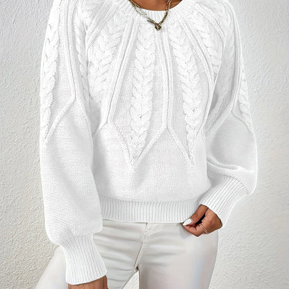 Women's Relaxed Cable-Knit Sweater