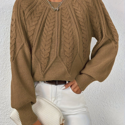 Women's Relaxed Cable-Knit Sweater