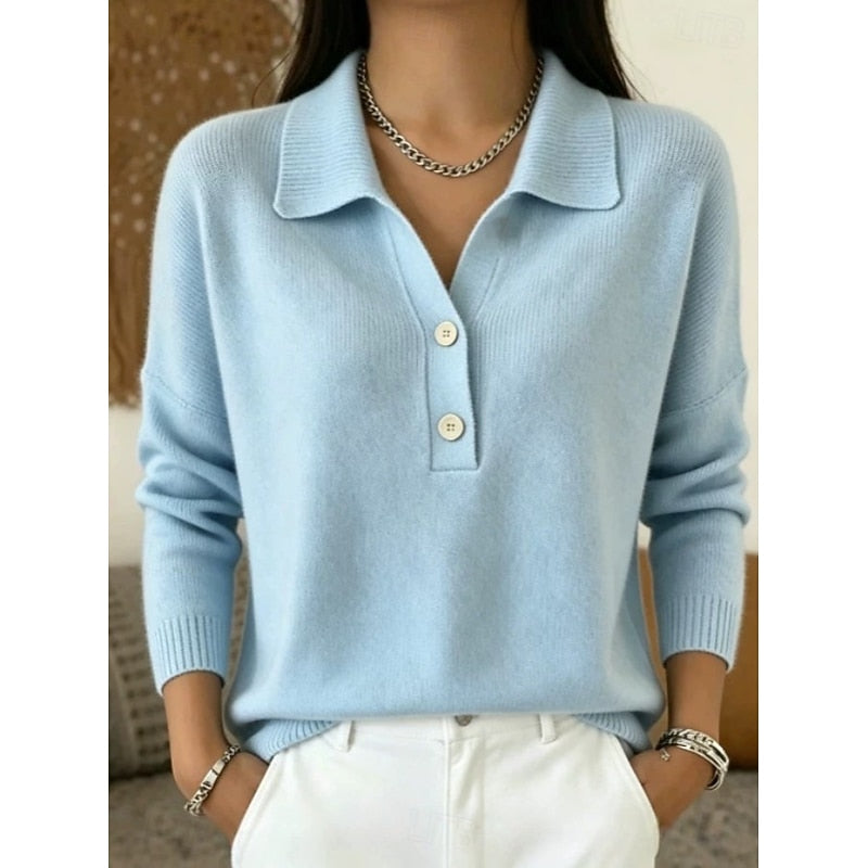 Women's Collared Button Pullover
