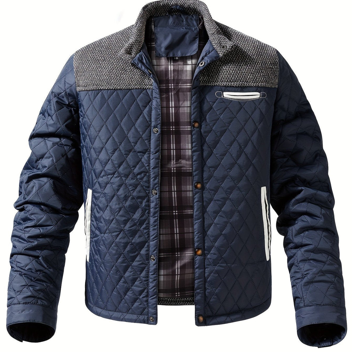 Men's Quilted Stand-Collar Jacket